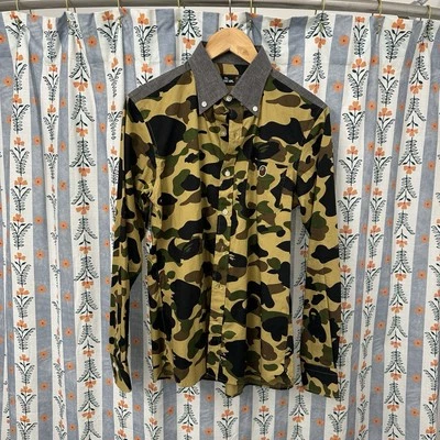 A Bathing Ape Camo Button Shirt Medium Multicolor Long Sleeve - Image 1 of 4