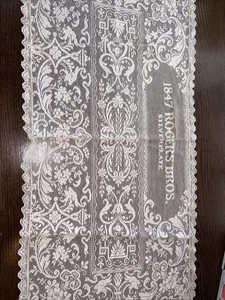 Antiguo corredor de mesa de encaje 1847 Roger Bros. placa de plata marfil 32x15 raro - Imagen 1 de 4