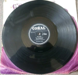 THE CRICKETS (BUDDY HOLLY), OH BOY/NOT FADE AWAY CORAL UK 1ST 10" shellac VG Con - Picture 1 of 4