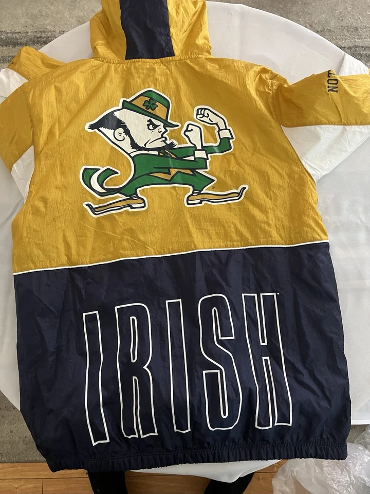 Chaqueta cortavientos Mitchell & Ness irlandesa de lucha Notre Dame nueva sin etiquetas talla M Foto 1 de 3
