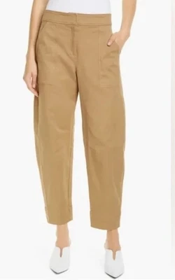 A.L.C. ALC Women’s Pant 14 Coben Barrel Leg Cropped Twill Chino Khaki Utility C - Image 1 of 4