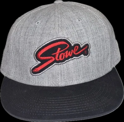 Boné Stowe Estância de Esqui Vermont Snapback Ajustável Ouray Mapa Cinza Dentro K - Imagem 1 de 4