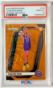 2024 PANINI PRIZM CAMERON BRINK ORANGE VELOCITY PSA 10 GEM MINT #143 ROOKIE - Picture 1 of 2