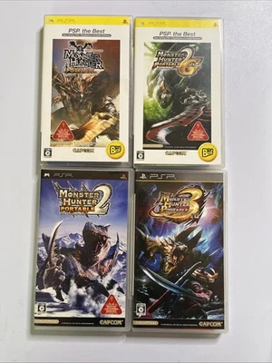 Monster Hunter Portable 1, 2, 2G, 3 PSP Sony Portable Games JAPAN Complete - Image 1 of 4