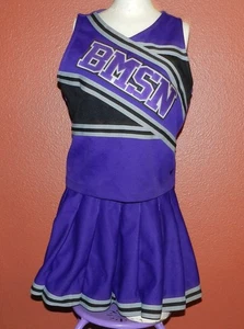 Adult Varsity Cheerleader Uniform Top 40+1 Skirt Size 10 28" Waist Purple - Picture 1 of 9