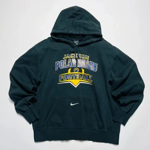 Nike Fútbol Vintage 2000s Y2K Jackson Osos Polares Sudadera con Capucha Gris L/XL - Imagen 1 de 7