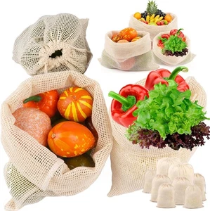 PEASUG 8er Pack Mehrweg-Produktbeutel, Netz-Produktbeutel, Mehrweg Gemüse - Bild 1 von 5