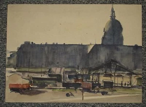 Paris 1949 Les Invalides, Aquarell von Christian Frain - Bild 1 von 2