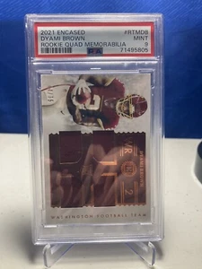 2021 Encased DYAMI BROWN Rookie Quad /75 PSA 9 Washington Football Team - Picture 1 of 2