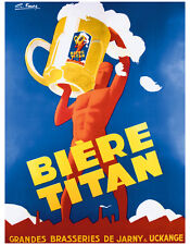 BEER BAR GICLEE ART PRINT - Biere Titan by G. Foure 28x36 Vintage Poster