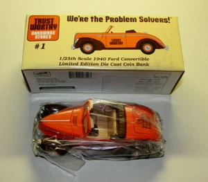 Brand New Trust Worthy Die Cast 1940 Limited Edition Ford Convertible Coin Bank - Picture 1 of 4