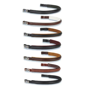 Stubben Limerick 3000 Split Headpiece 2x Riemen Stirnband gepolstertes erhöhtes Leder - Bild 1 von 2
