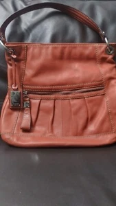Tignanello orange leather handbag - Picture 1 of 12