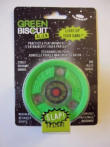 Green Biscuit Alien LED Glow in the Dark Puck! Packaged, Passing Stickhandling - Bild 1 von 3