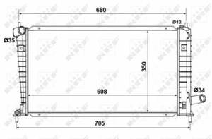 NRF 53189 Radiador, refrigeración del motor para SAAB - Imagen 1 de 6