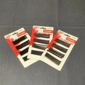 3-Annie 2 3/4'' Bobby Pins Black Hair jumbo Pins Bob Pins 40 Pack - Picture 1 of 2