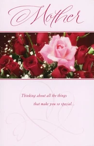 Elegante Tarjeta FELIZ DÍA DE LA MADRE PARA MADRE Rosas de American Greetings + Sobre - Imagen 1 de 5