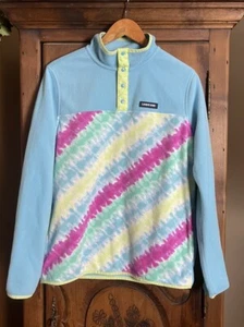 LANDS END Girls Youth XXL (18-20) 1/4 Snap Pullover Fleece Oeko-Tex Pastel Color - Picture 1 of 12