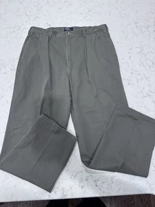 VTG Polo Ralph Lauren Pleated Chino Pants 35x31 Brown Made In USA 31” Inseam BH - Picture 1 of 9