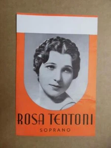 1930s Rosa Tentoni Opera Soprano Concert Handbill Toscanni from Buhl Minnesota  - Picture 1 of 3