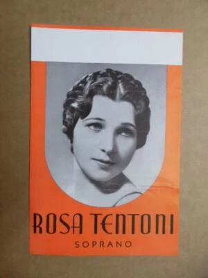 1930s Rosa Tentoni Opera Soprano Concert Handbill Toscanni from Buhl Minnesota  - Image 1 of 3