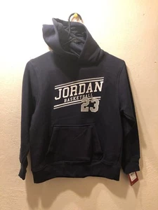 New Boys Nike Jumpman Air Jordan Pullover Fleece Hoodie Jacket MSRP $55 Size M - Picture 1 of 5