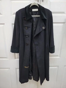 Loro Piana Christian Dior LambsWool Coat Italy Overcoat Black - Imagen 1 de 16