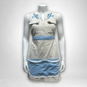 De Colección Vestido Retro Cottagecore Prairiecore XS Delantal Modesto Trad Esposa Mamá Hecho a Mano - Imagen 1 de 4