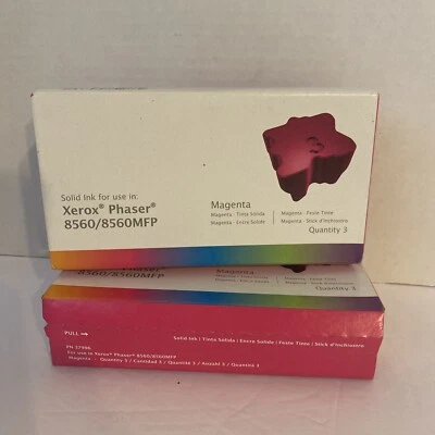2 Genuine Xerox 108R00724 Magenta Solid Ink Cartridge Phaser 8560 8560MFP BNIB - Image 1 of 4