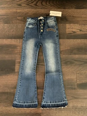 Sonia Rykiel девочек эластичной средний синий джинсовой ткани Flare ноги джинсы синий размер 6Y новый - Изображение 1 из 4