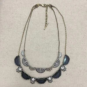 Chloe + Isabel Grand Cabaret 2 Layer Convertible Halskette Blau Art Deco - Bild 1 von 4