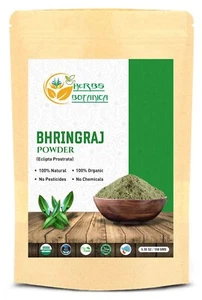 Bhringraj Powder Eclipta Alba 100% Organic Natural Hair Quality Pure 150 gms - Picture 1 of 7