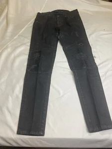 Zara Jeans Herren 32 Schwarz Denim Stretch Erwachsene Distressed Skinny - Bild 1 von 3