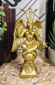 Ídolo de Cabra Sabática Baphomet Estatua de Resina El Dios Cornudo Cabra de Mendes - Imagen 1 de 6