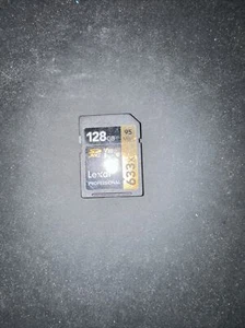 Lexar 128GB 633X Pro SD card 95MB/s, formatted, barely used - Picture 1 of 2