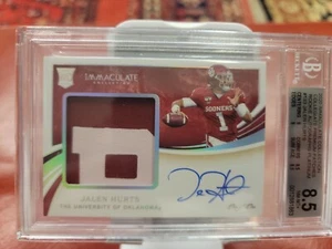 2020 Panini Immaculate Collegiate Jalen Hurts RPA Rookie Patch Auto *ONE OF ONE* - Picture 1 of 4