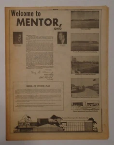 Mentor OH 1973 suplemento de periódico Cleveland distribuidor sencillo anuncios de historias locales - Imagen 1 de 3