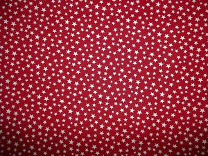 Handmade Cotton fitted crib sheet Red with white Stars - Picture 1 of 2