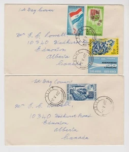 SOUTH AFRICA 235-240 Two FDCs 1960 re Union and Railways - Picture 1 of 1