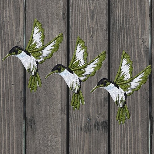 Hummingbird Embroidered Patch — 3-Pack — Iron On | eBay