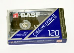 BASF CHROME EXTRA II 120 BLANK CASSETTE TAPE SEALED GERMANY 1991 TYPE II - Picture 1 of 2