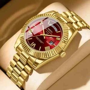 Orologio da uomo NIBOSI da uomo impermeabile luminoso data settimana acciaio inox orologio da uomo - Foto 1 di 18