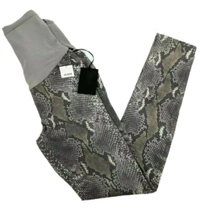 New Maternity Genetic P Collection Jeans Size 28 Gray Snake Print Skinny Denim - Picture 1 of 12
