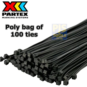 Fascette stringicavo nylon nero 100 x 300 mm lunghe x 4,8 mm - Foto 1 di 1