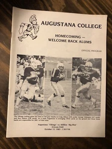 Augustana College Vs Millikin programma calcio vintage 1983 - Foto 1 di 5