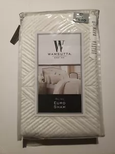NEU Wamsutta Hotel Bordüre MIKROBAUMWOLLE europäischer Kissenbezug, weiß Rouge - Bild 1 von 4