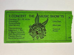 LITTLE FEAT / MONTROSE / TOWER OF POWER Ticket 1/28/1975 KongreBhalle Dusseldorf - Picture 1 of 4