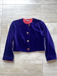 Guy Laroche lila Samt Blazer Vintage Beauty Gr. 12 - Bild 1 von 6