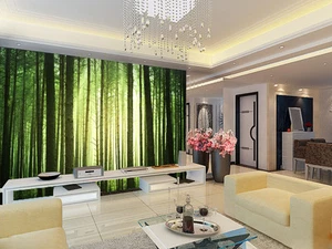 3D Wald Sonnenschein 844 Wandpapier Wanddruck Aufkleber Wanddeko Wandtapeten Innen - Bild 1 von 7