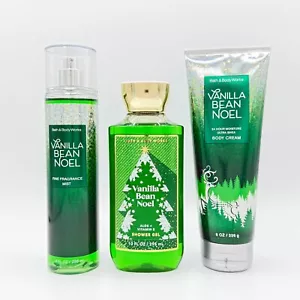 Vanilla Bean Noel Bath & Body Works Confezione da 3 Pezzi Nebulizzatore, Gel Doccia e Crema - Foto 1 di 4
